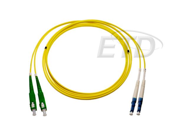 etd Connecting cable-fibre 2sc/apc - 2lc/upc sm 7 m dpx