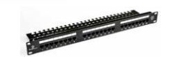 PANEL COPPER 19IN 1RU 24xRJ45, KEYSTONE