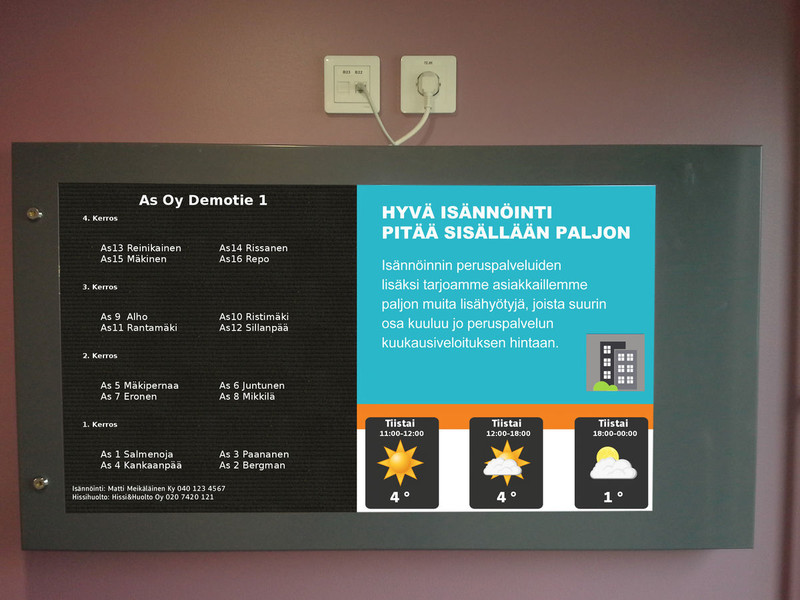 CUSTOMER UNIT INFO-TV 40IN