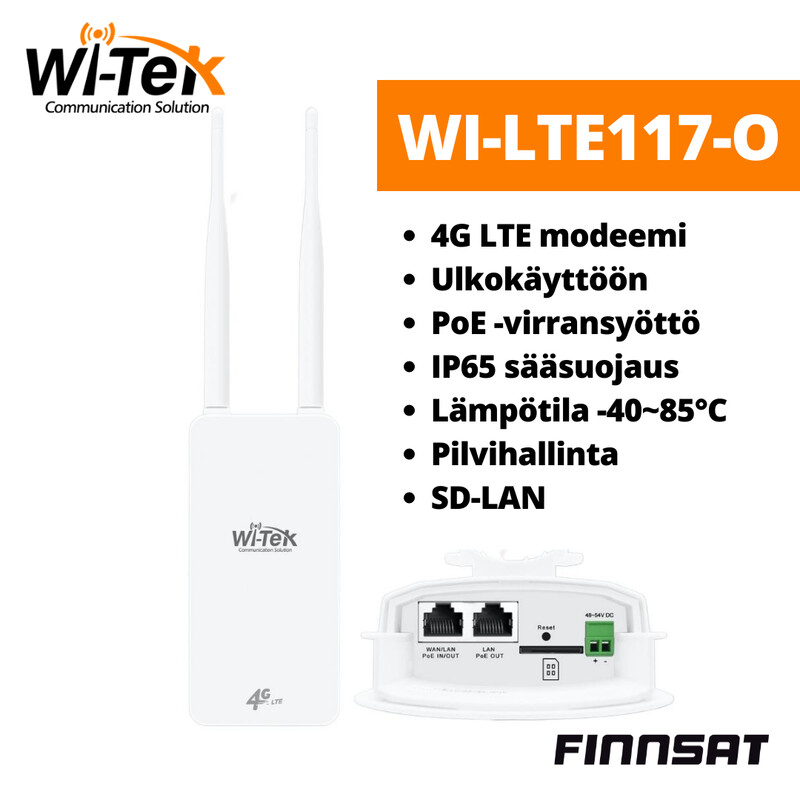 wi-tek Router 4g lte wifi ip65 48v poe out