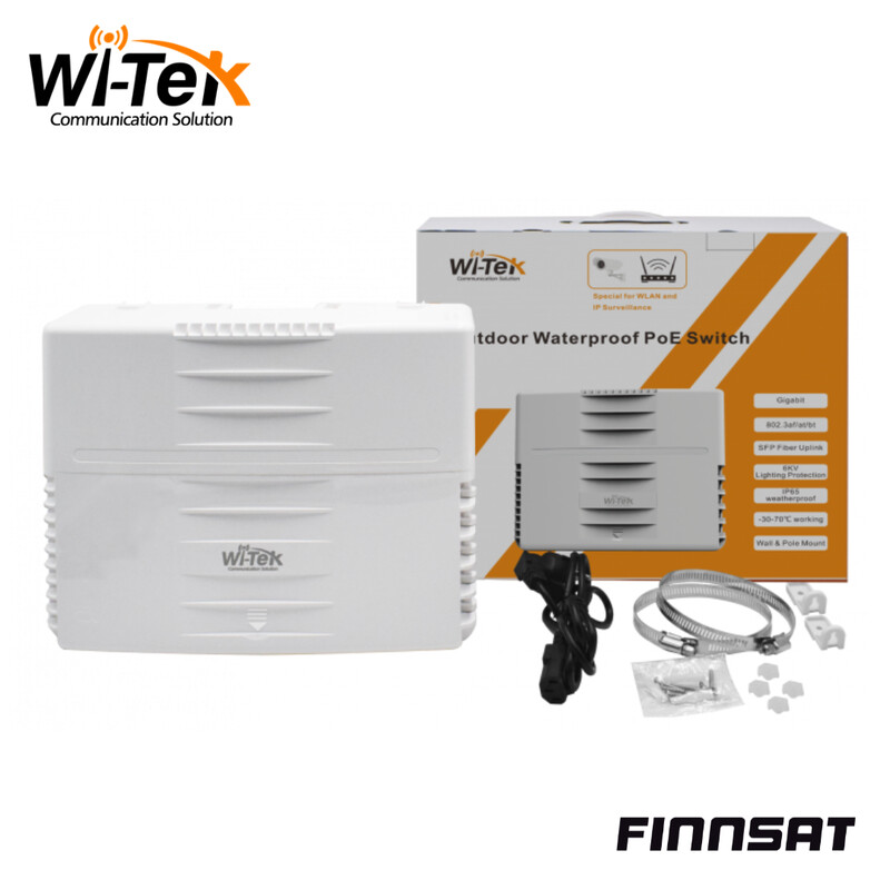 wi-tek Ethernet kytkin finnsat 6fe+4ge+2sfp poe ip65 ulkokäyt