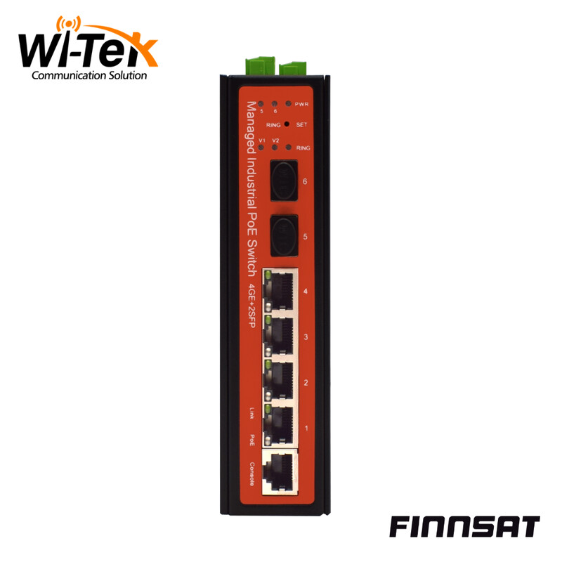 wi-tek Ethernet kytkin finnsat 4ge(poe)+2sfp hallittava