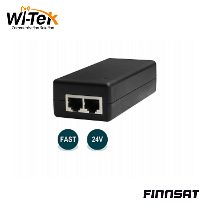wi-tek Ethernet switch accessory 2fe 100mbps 24v poe injector