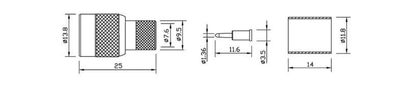 tele-tukku Liitin tnc-uros puristettava rg213