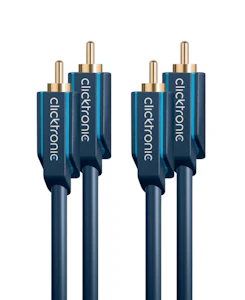 clicktronic Liitosjohto clicktronic casual 2rca-uros/2rca-uros 1,0m
