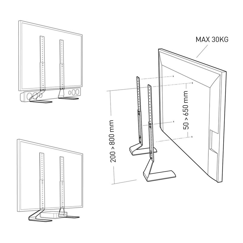 erard Av-apparat table top mount for 40-65in tv