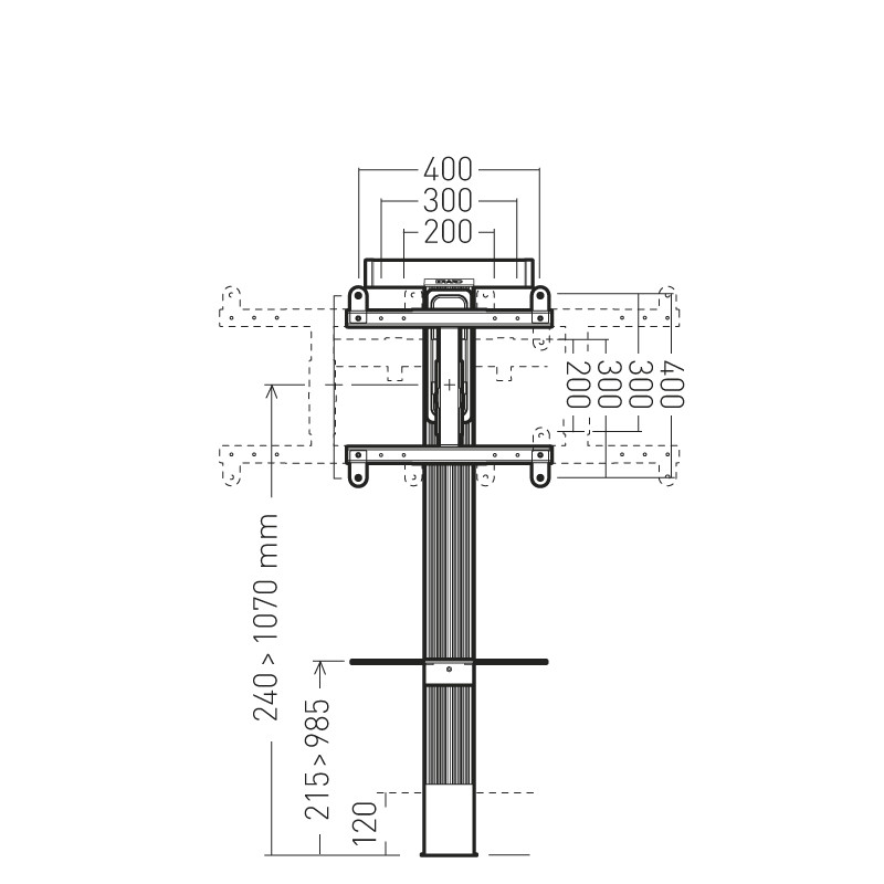 erard Wall bracket exostand400 all-in-one 30-65in