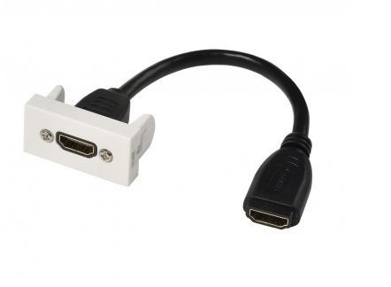 AV-BOX 1 X HDMI 45X22,5MM, CABLE 10CM