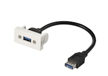 AV-UTTAG 1 X USB 45X22,5MM, CABLE 10CM