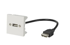 AV-BOX 1 X USB 45X45MM, CABLE 10CM