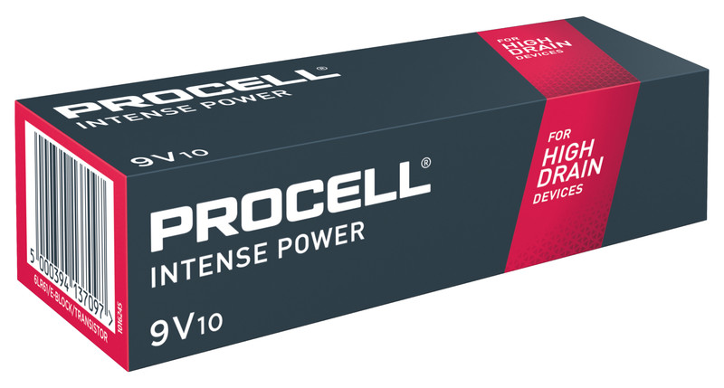 procell Batteri alkal intense 10ct alkaline intense 9v 10 st