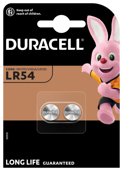 BATTERI ALKAL DURACELL LR54 ALKALI BL2