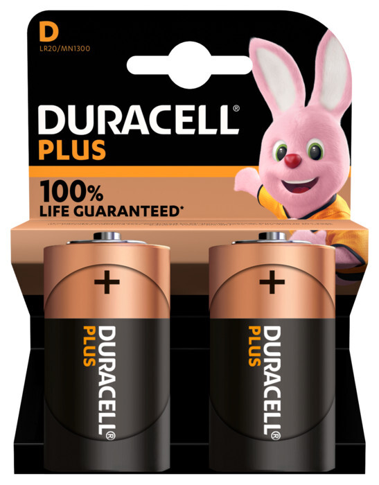 BATTERI ALKAL DURACELL PLUS D/LR20 ALKALI