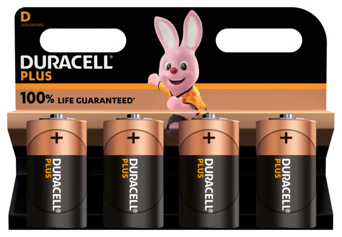 BATTERI ALKAL DURACELL PLUS D/LR20 ALKALI