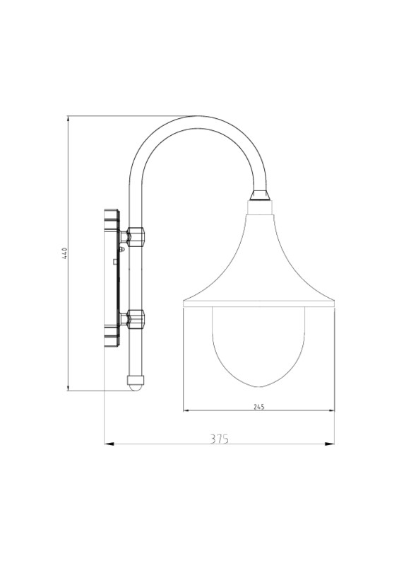 airam Outdoors wall luminaire kartano tr-u ip44 e27 100w  wh