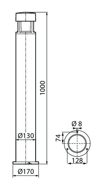 airam Pollararmatur ip65 14w/840 pcfr an h1100