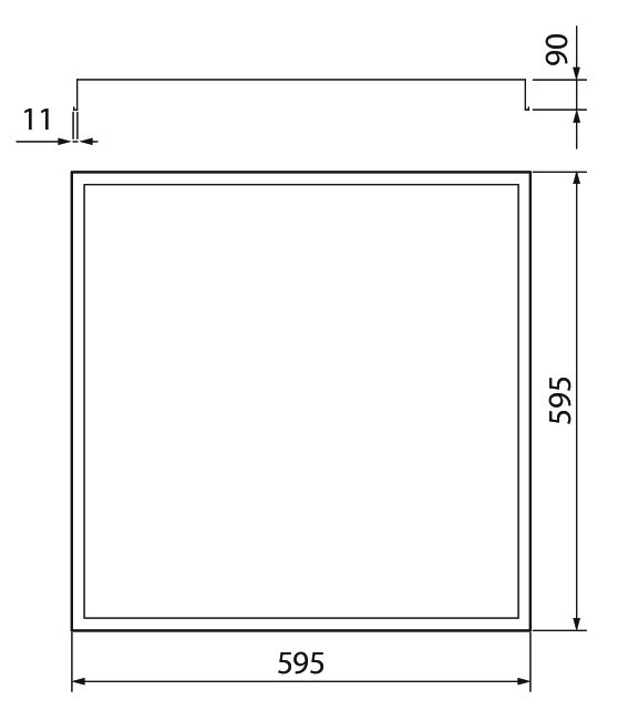 airam Clean puhdastilavalaisin 600x600 ip65 32w/840 aco