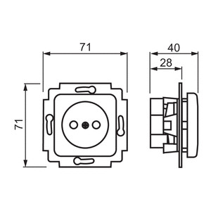 abb Socket outlet 1-os.k.l. 23-01 uc-212 rl