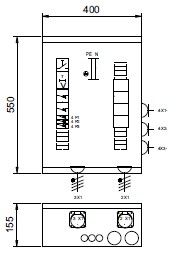 abb Työpaikkakeskus abb t40p4v 40a ip44 fe