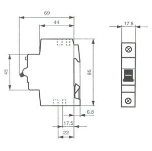 abb Johdonsuojakatkaisija stotz s201p-c10 1-nap c 10a