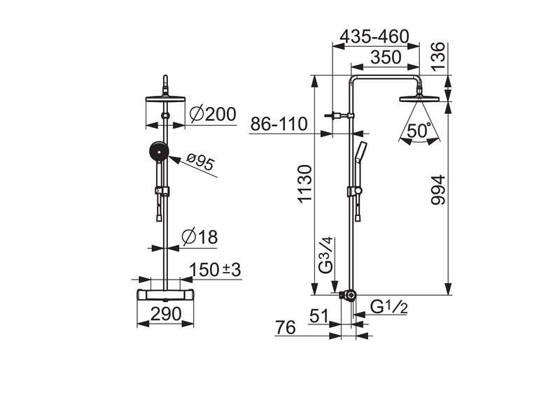 oras Shower system oras 7402-109 nova eco