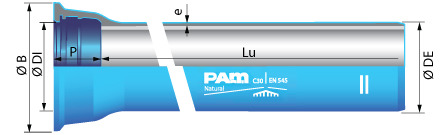 saint-gobain pam Segjärnsrör bioznal tyton dn100x6000 natural