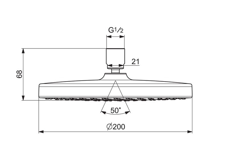 oras Overhead shower oras 232070 apollo d 200 mm