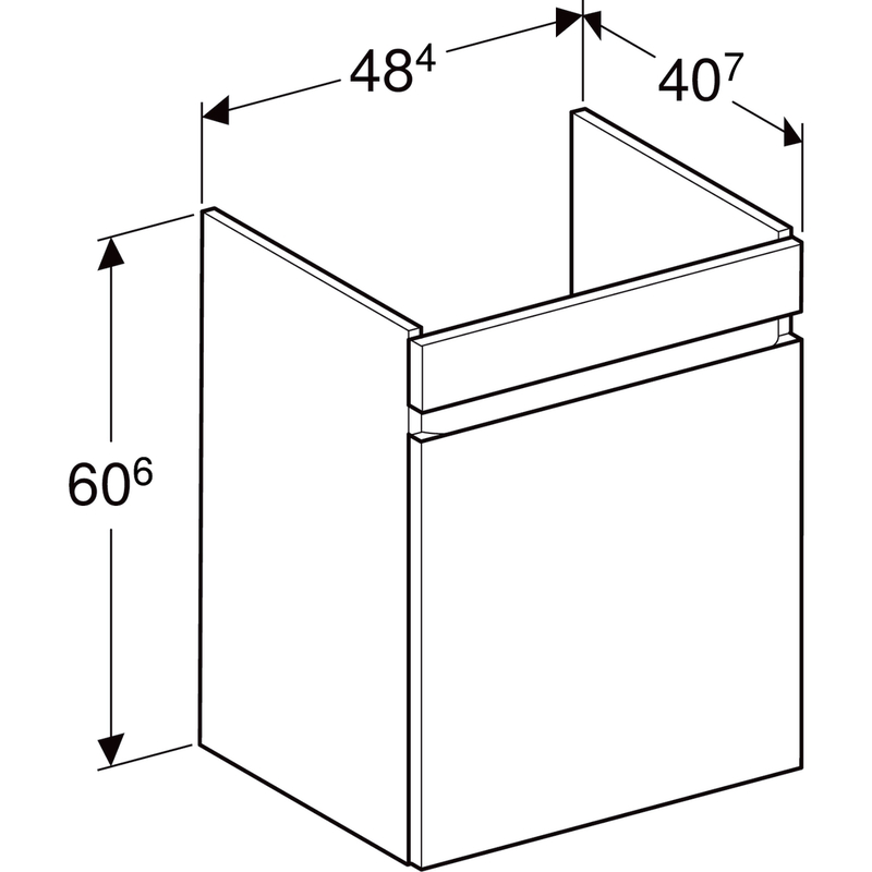 geberit Underskåp geberit renova plan 484x407x606mm hickory