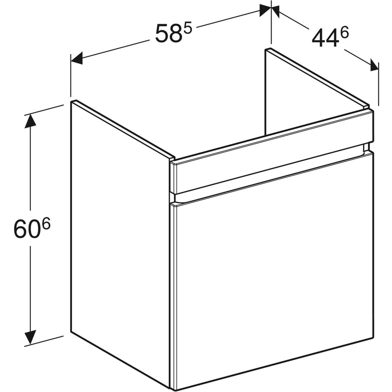 geberit Alakaappi geberit renova plan 585x446x606mm valkoinen