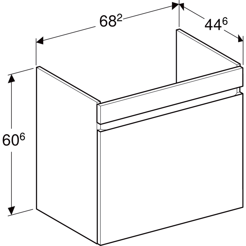 geberit Alakaappi geberit renova plan 682x446x606mm hikkoripuu