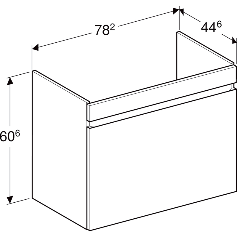 geberit Cabinet for washba renova plan 782x446x606mm white