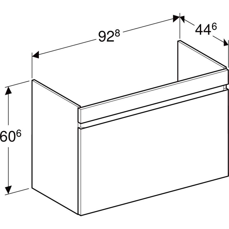 geberit Alakaappi geberit renova plan 928x446x606mm hikkoripuu