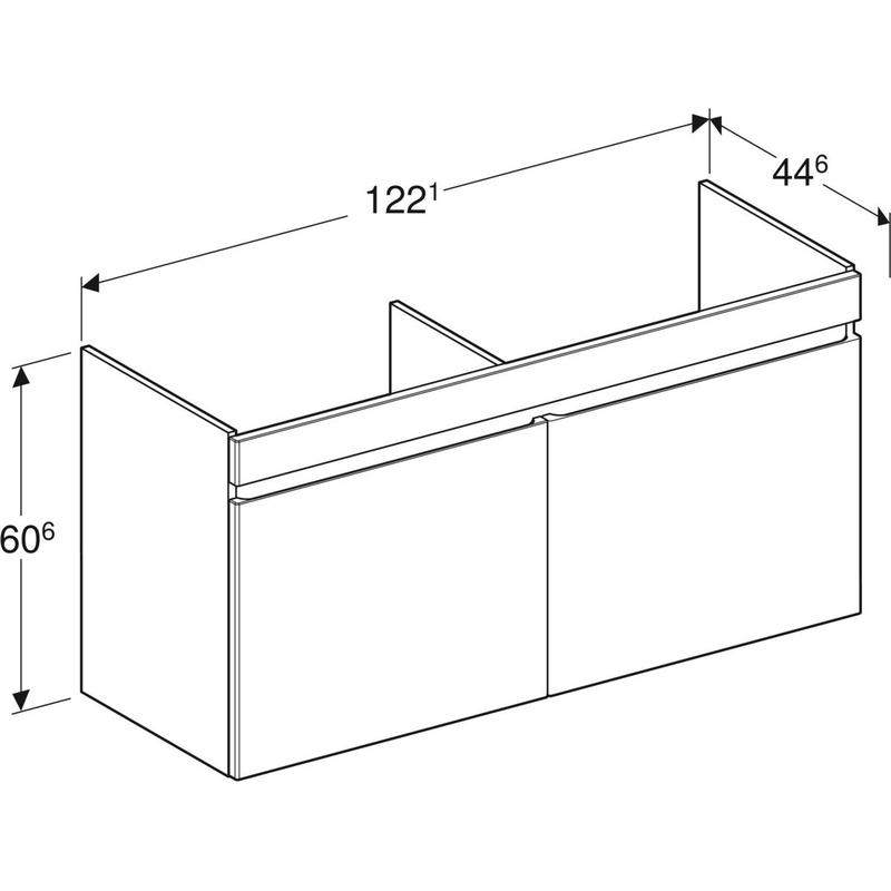geberit Alakaappi geberit renova plan 1226x446x606mm valkoinen