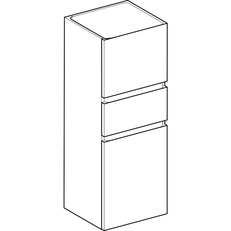 geberit Puolikorkea kaappi renova plan 390x360x1050mm hikkoripuu