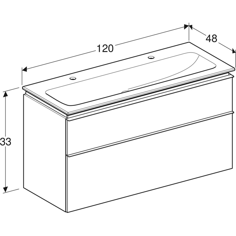geberit Furnit.pack geberit icon 1200x480x630mm mattawhite