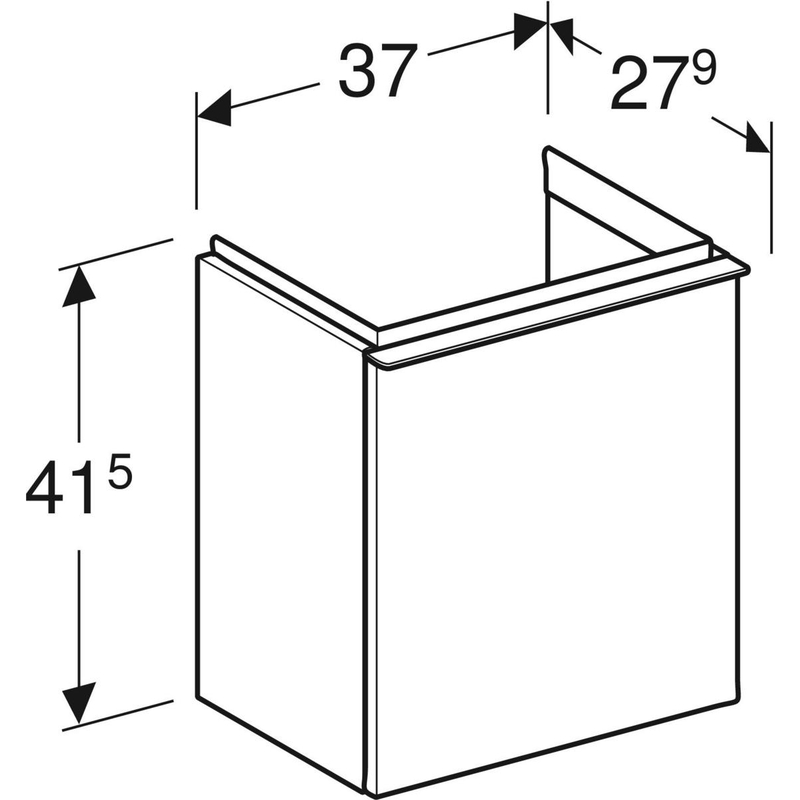 geberit Alakaappi geberit icon 370x279x415mm hikkoripuu