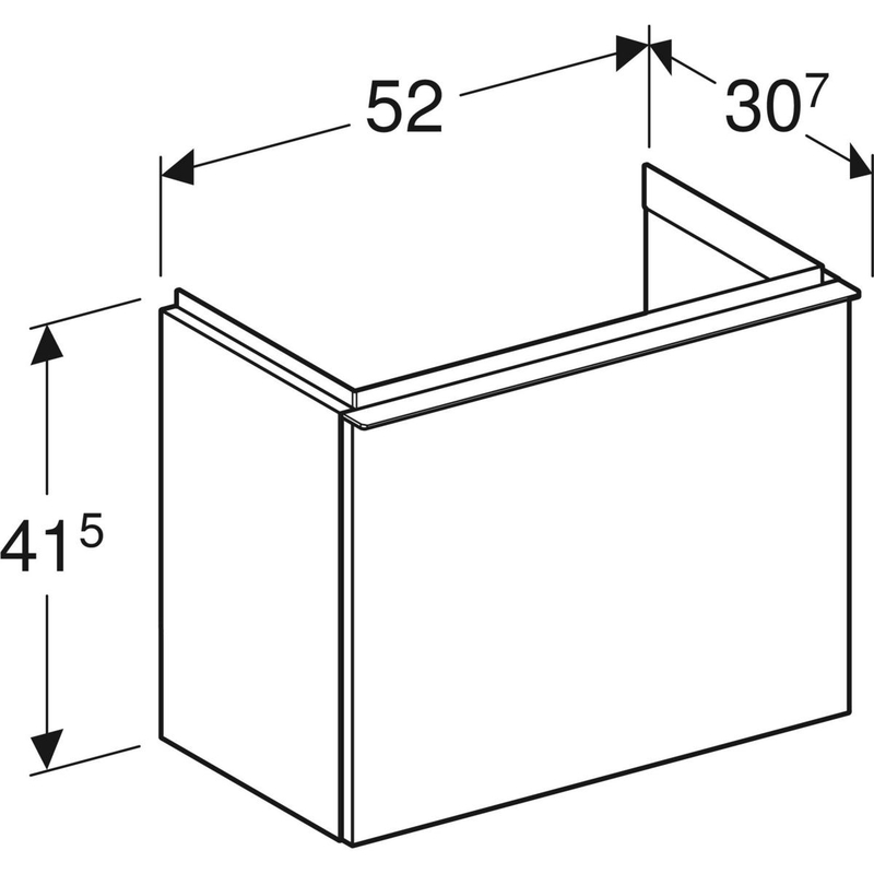 geberit Cabinet for washbasin icon 520x307x415mm matt white