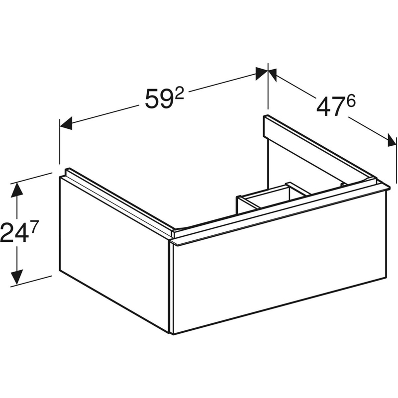 geberit Alakaappi geberit icon 592x476x247mm valkoinen