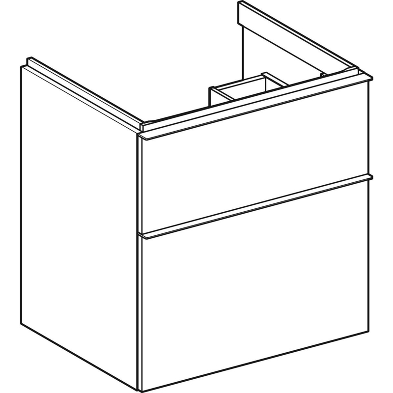 geberit Cabinet for washbasin icon 592x476x615mm white