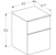 geberit Low cabinet geberit icon 450x476x600mm oak