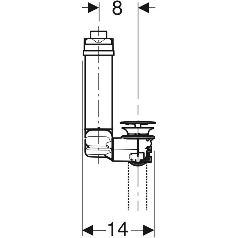 geberit Pesuallaskytkentä geberit 32mm vipukäyttö kromi