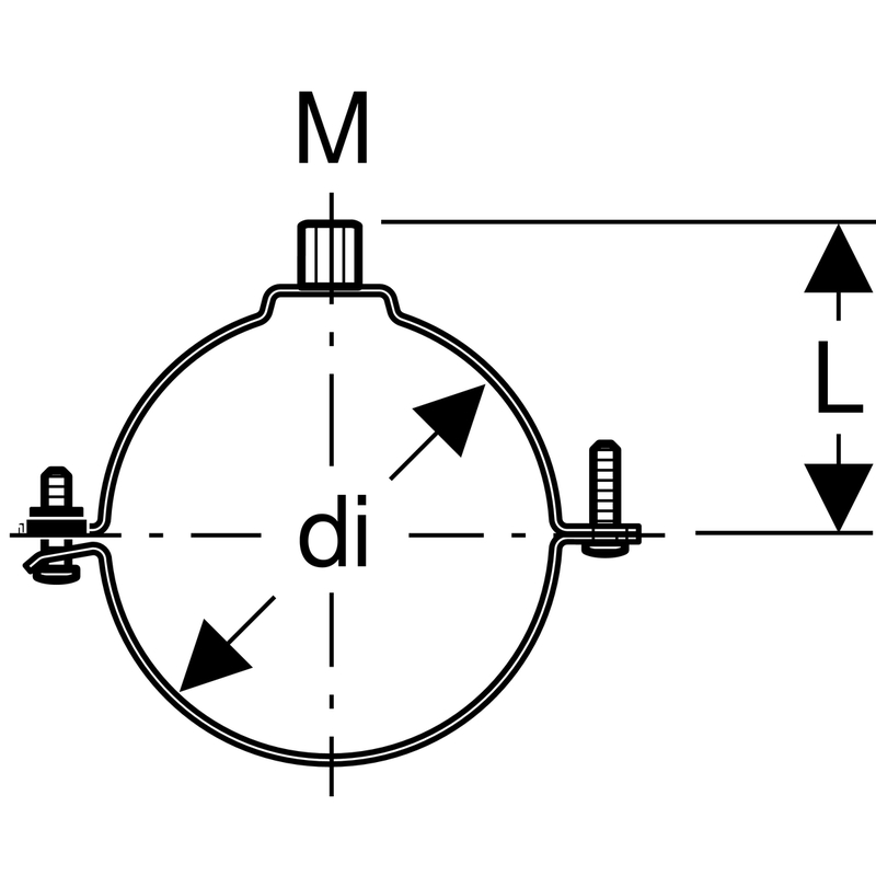 geberit Rörklammer geberit pe 56mm m8/m10