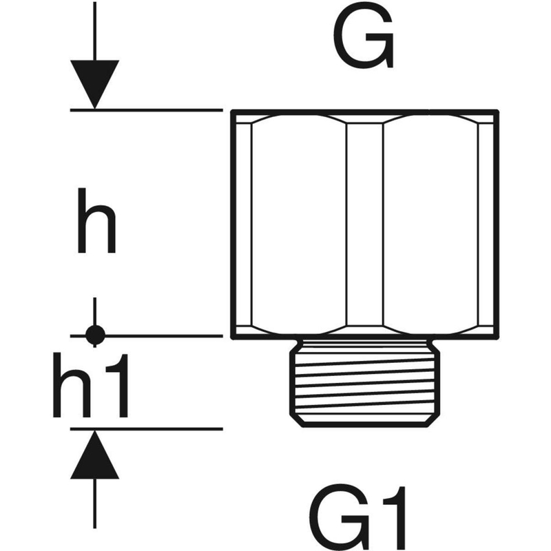 geberit Adapter geberit pe 1 x 3/4 ft/mt