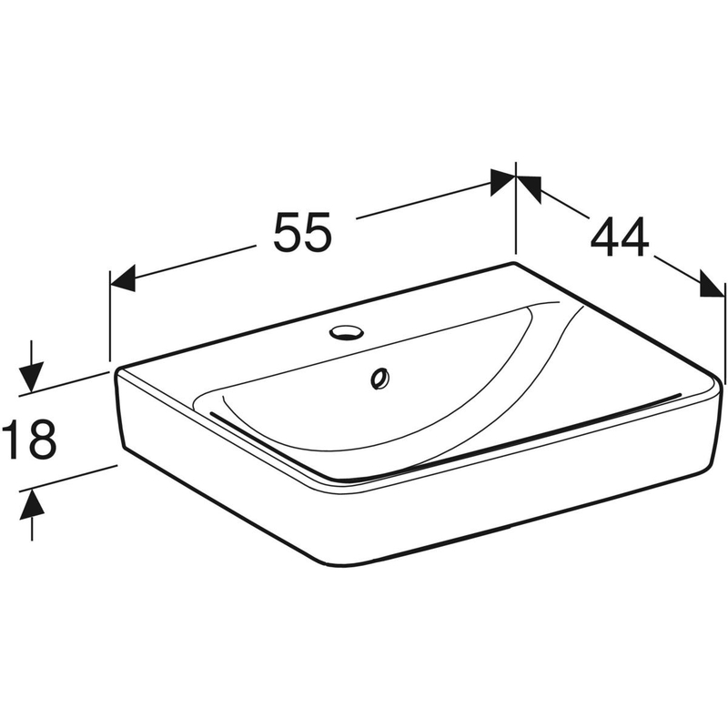 undefined Pesuallas renova plan 550x440mm, valkoinen