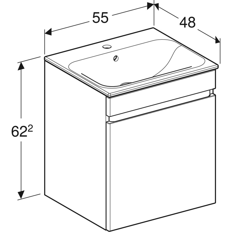 geberit Furnit.pack renova plan 550x480x622mm ktct hickory