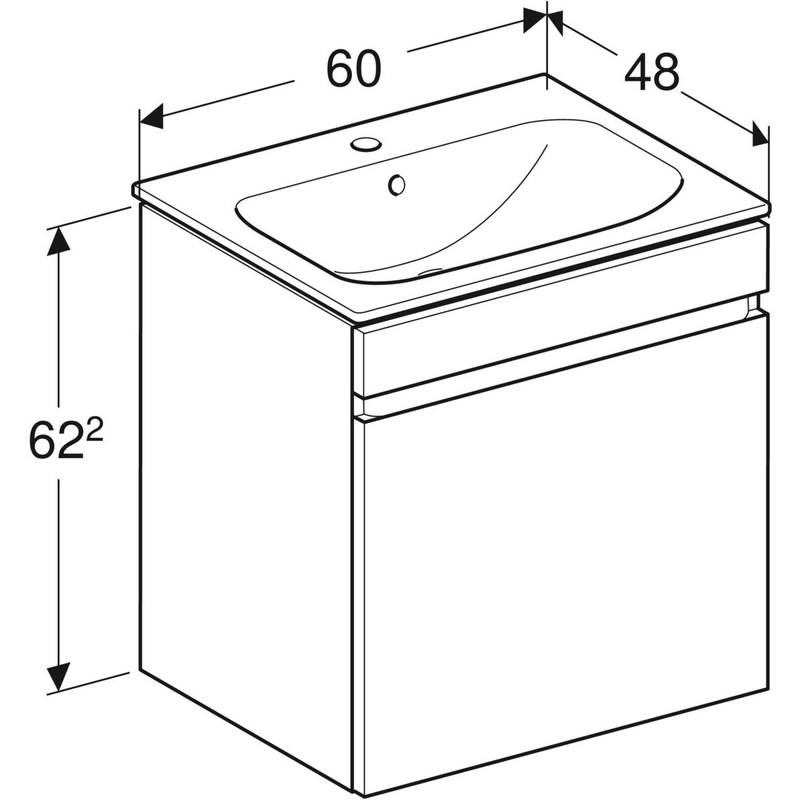 geberit Allaskaappipak geberit renova plan 600x480x622mm valkoinen