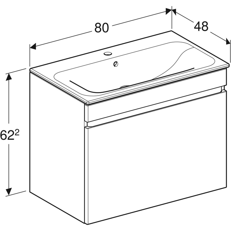 geberit Allaskaappipaketti renova plan 800x480x622mm ktct hik vaal