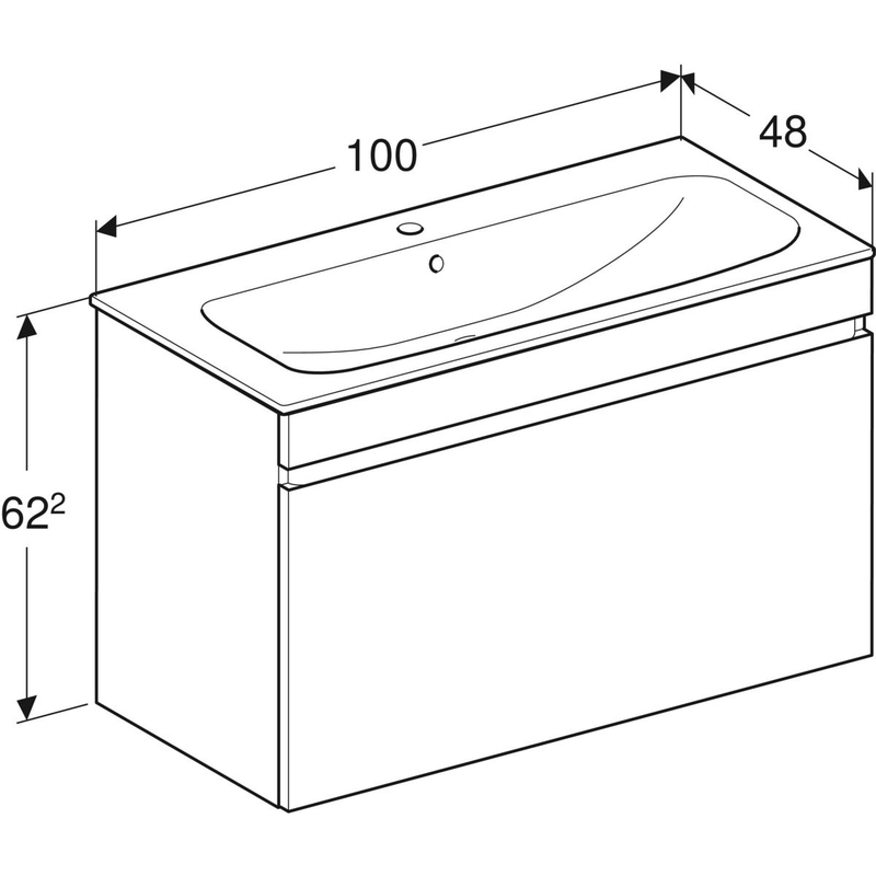 geberit Furnit.pack renova plan 1000x480x622mm white