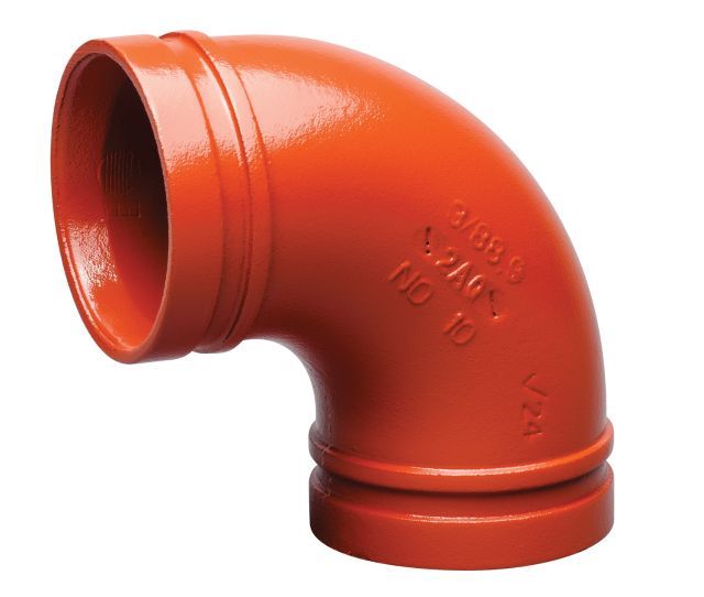 victaulic F050 concentric reducer 114x89mm orange