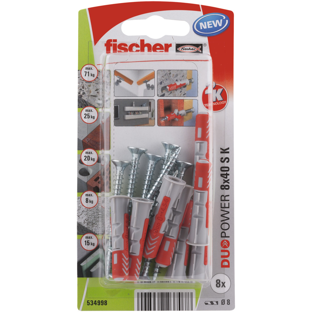 YLEISTULPPA FISCHER DUOPOWER 8X40 S K NV 8KPL